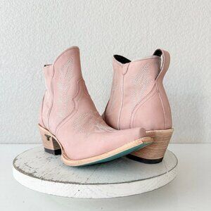 Lane Boots Gallatin Womens Cowboy Bootie Pink Western Short Boots Snip Toe 8.5
